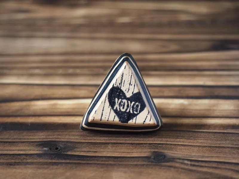XOXO Hugs and Kisses Leather Ring #Black
